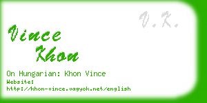 vince khon business card